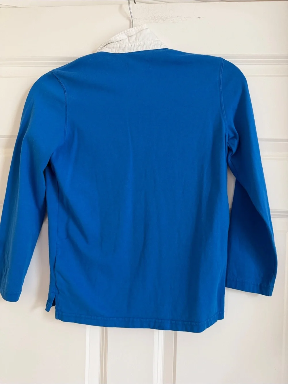 GAP Blue Long-Sleeve 'JEDI' Rugby Shirt with White Collar
